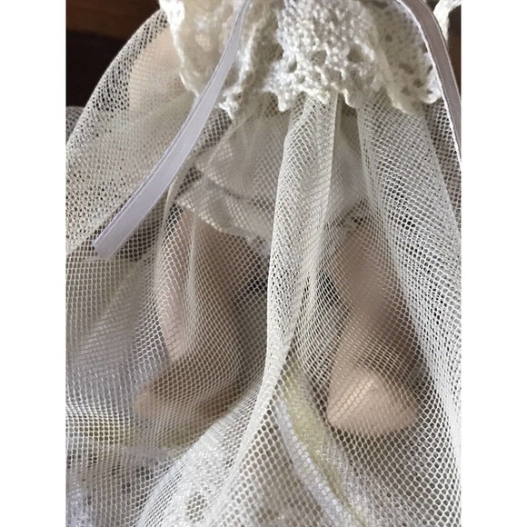 Small Bisque Baby Doll Angel Jointed Limbs Tulle Crochet Dress 6.5” READ - Picture 4 of 15